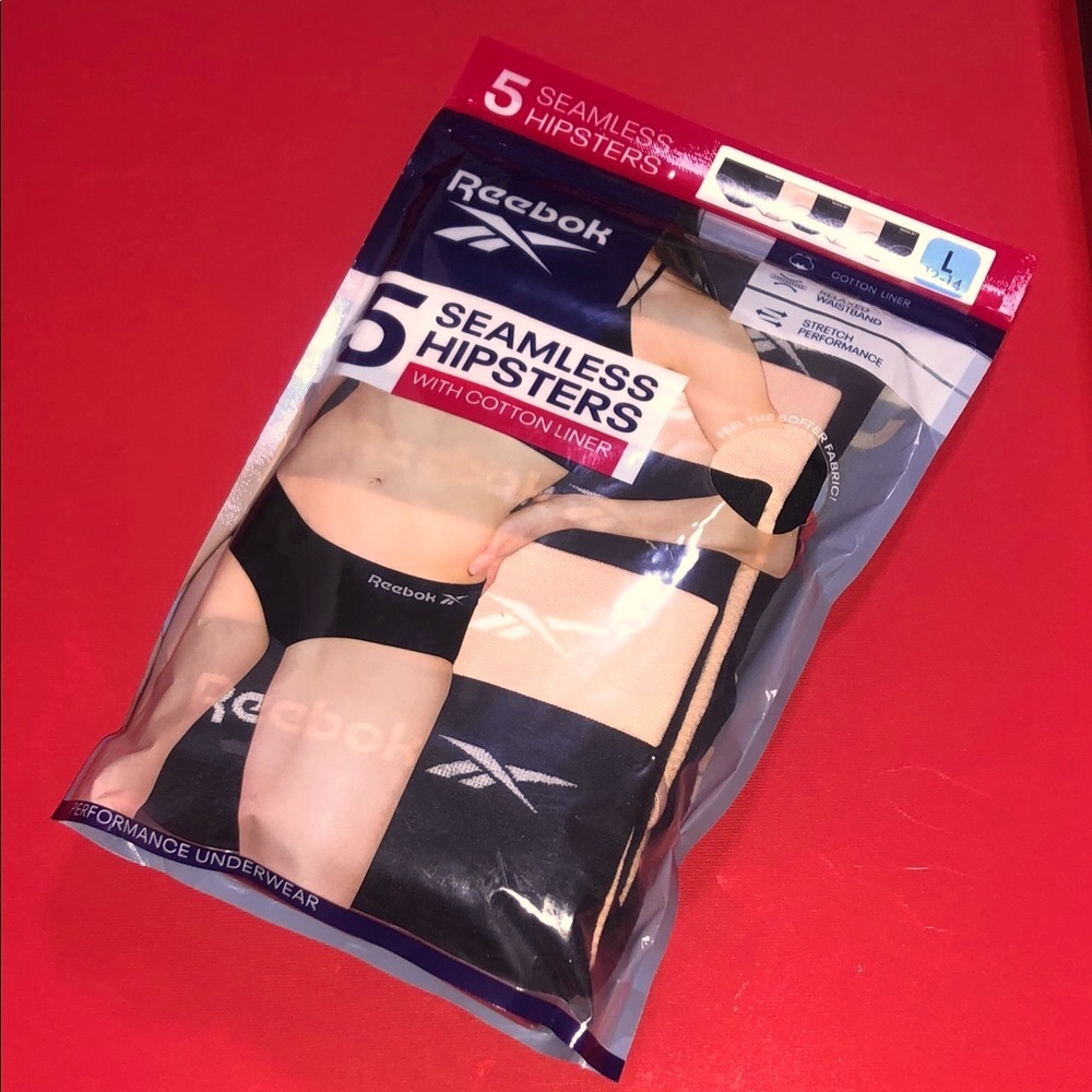 Reebok Women’s Seamless Hipsters - Black and Cream